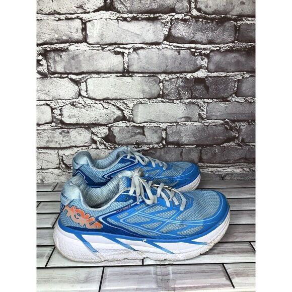 HOKA One One Clifton 3 Blue Synthetic Lace Up Running Shoes Women Sz 8M US/40EU - Picture 6 of 16